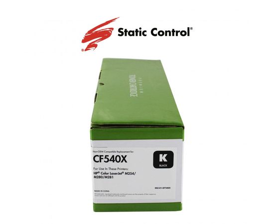 Купить картридж HP CLJP CF540X (203X) Static Control 3.2k black по лучшей цене