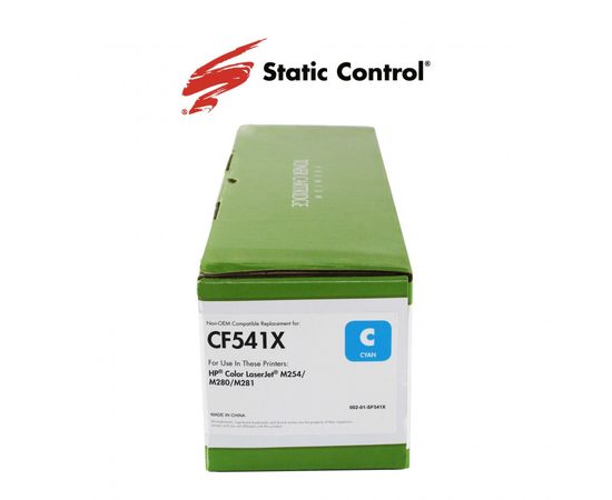 Купить картридж HP CLJP CF541X (203X) Static Control 2.5k cyan по лучшей цене