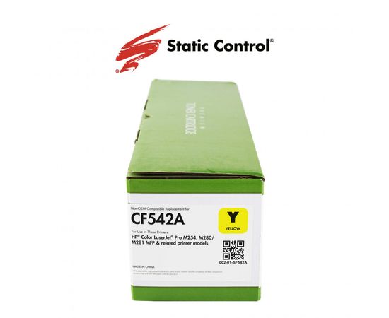 Купить картридж HP CLJP CF542A (203A) Static Control 1.3k yellow по лучшей цене