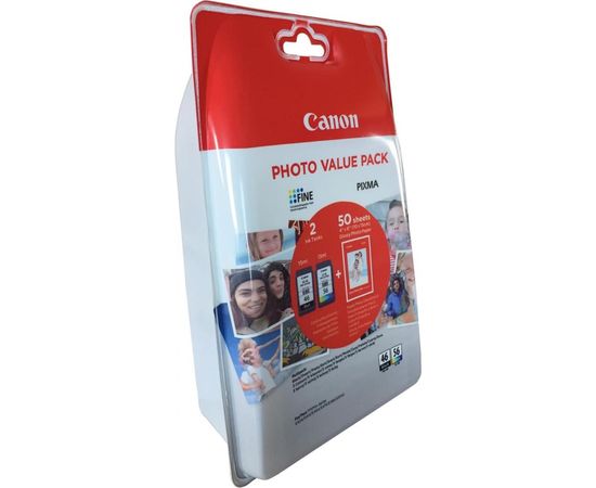 Купить Комплект струйных картриджей Canon для PG-46/CL-56 + бумага GP-501 50 листов Black/Color (9059B003) Multipack по лучшей цене