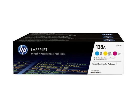 Купить Картридж тонерный HP 128A для CLJ CP1525n/CM1415fn 128A 3x1300 копий C/M/Y (CF371AM) Tri-Pack по лучшей цене