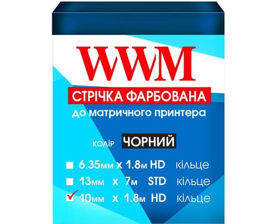 Купить Лента WWM 10мм х 1.8м HD кольцо Black (R10.1.8H) по лучшей цене