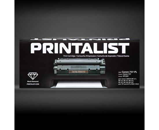 Купить Картридж тонерный PRINTALIST для Canon MF221/212/217/226/229 аналог Canon 737 Black (Canon-737-PL) по лучшей цене