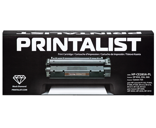 Купить Картридж тонерный PRINTALIST для HP LJ P1102/M1212/P1005/P1505 аналог CE285A/CB435A/CB436A Black (HP-CE285A-PL) по лучшей цене