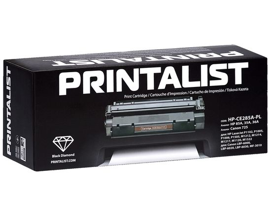 Купить Картридж тонерный PRINTALIST для HP LJ P1102/M1212/P1005/P1505 аналог CE285A/CB435A/CB436A Black (HP-CE285A-PL) по лучшей цене