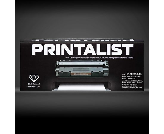 Купить Картридж тонерный PRINTALIST для HP LJ P1102/M1212/P1005/P1505 аналог CE285A/CB435A/CB436A Black (HP-CE285A-PL) по лучшей цене