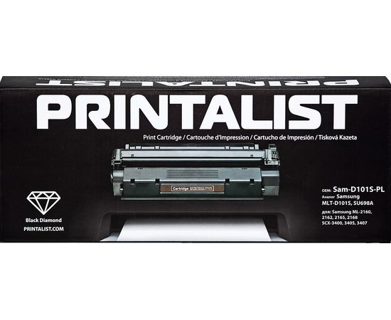Купить Картридж тонерный PRINTALIST для Samsung ML-2160/2165/SCX-3400 аналог MLT-D101S, SU698A Black (Sam-D101S-PL) по лучшей цене