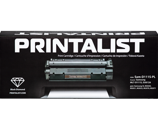 Купить Картридж тонерный PRINTALIST для Samsung SL-M2020/2070/2070FW аналог MLT-D111S, SU812A Black (Sam-D111S-PL) по лучшей цене