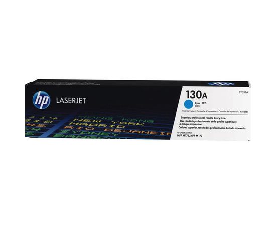 Купить Картридж тонерный HP 130A для LJ M176n/M177fw 1000 копий Cyan (CF351A) по лучшей цене