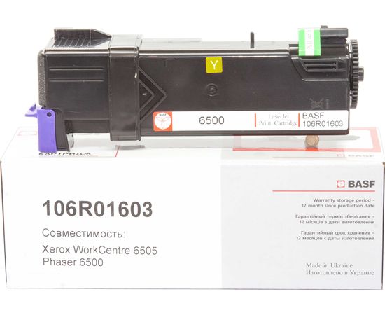 Купить Картридж тонерный BASF для Xerox Phaser 6500/WC6505 аналог 106R01603 Yellow (BASF-KT-106R01603) по лучшей цене
