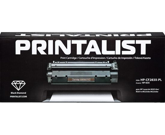 Купить Картридж тонерный PRINTALIST для HP LJ M201dw/M201n/M225dn/M225dw аналог CF283X Black (HP-CF283X-PL) по лучшей цене