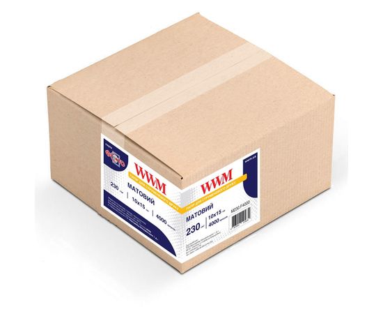 Купить Фотобумага WWM матовая 230г/м кв, 10см x 15см, 4000л (M230.F4000) по лучшей цене