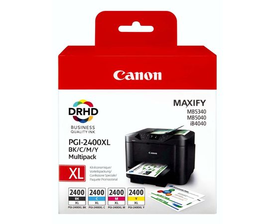 Купить Комплект струйных картриджей Canon для MB5040/MB5340/IB4040 PGI-2400 B/C/M/Y (9257B004) повышенной емкости по лучшей цене