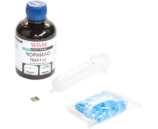 Купить Заправочный набор WWM для Epson WorkForce Pro WF-M5690/WF-M5190 (5 заправок) Black (IR1.T8651-5/BP) по лучшей цене