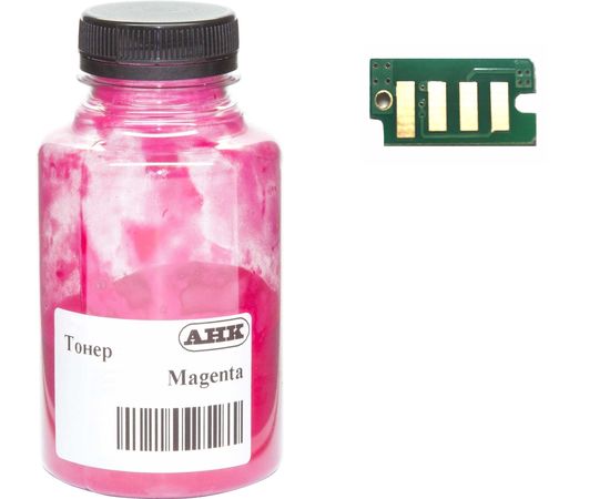 Купить Тонер+чип АНК для Xerox Phaser 6500 ( тонер АНК, чип АНК) бутль 50г Magenta (3202898) по лучшей цене
