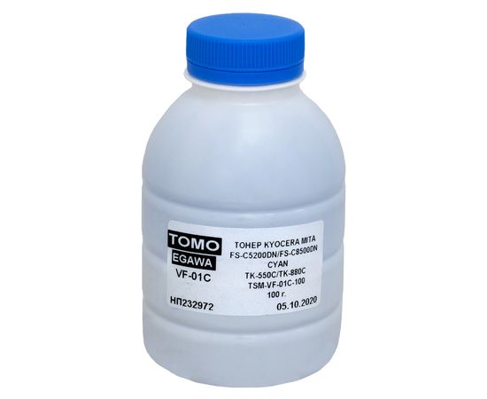 Купить Тонер Kyocera Mita FS-C5200DN флакон, 100 г, голубой Tomoegawa (TSM-VF-01C-100) по лучшей цене
