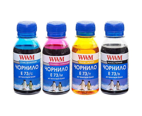 Купить Комплект чернил WWM для Epson TX119/TX209/TX419 Водорастворимые 4х100г B/C/M/Y (E73SET-2) по лучшей цене