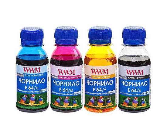 Купить Комплект чернил WWM для Epson L110/L210/L355 Водорастворимые 4х100г B/C/M/Y (E64SET4-2) по лучшей цене
