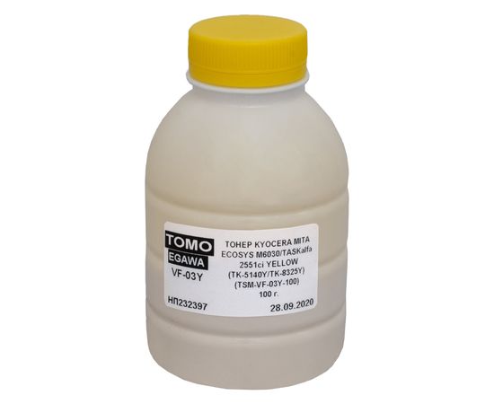 Купить Тонер Kyocera Mita Ecosys M6030 флакон, 100 г, желтый Tomoegawa (TSM-VF-03Y-100) по лучшей цене