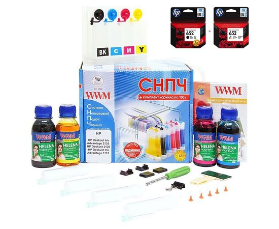 Купить Система непрерывной подачи чернил WWM для HP 1115/2136 + №652Bk/CL (IS.0433set) по лучшей цене