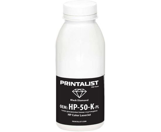 Купить Тонер PRINTALIST для HP CLJ универсальный бутль 50г Black (HP-50-K-PL) по лучшей цене