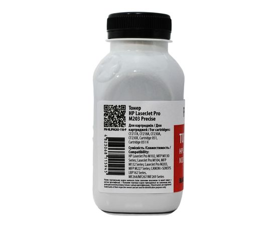 Купить Тонер HP LJ Pro M203 Precise флакон, 110 г Patron (PN-HLJPM203-110-P) по лучшей цене