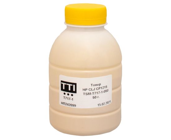 Купить Тонер HP CLJ CP1215 флакон, 50 г, желтый TTI (TSM-T717-1-050) по лучшей цене