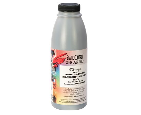 Купить тонер Odyssey Okidata C5200 140г (5k) black Static Control по лучшей цене