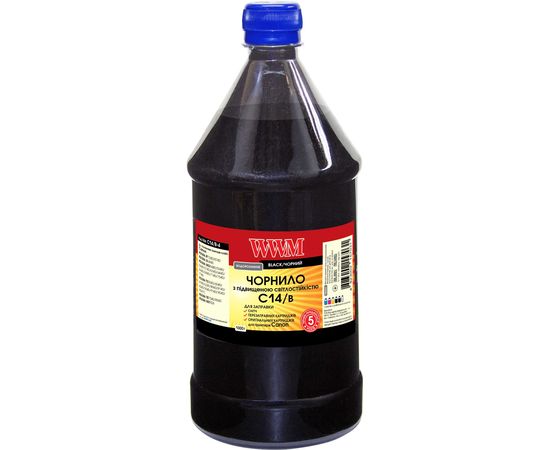 Купить Чернила WWM для Canon CLI-451Bk/CLI-471Bk 1000г Black Водорастворимые (C14/B-4) светостойкие по лучшей цене