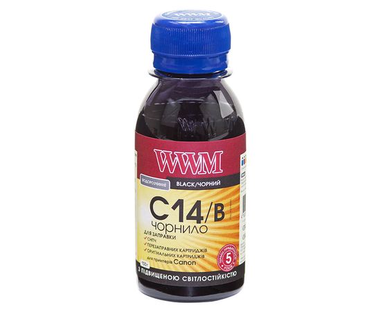 Купить Чернила WWM для Canon CLI-451Bk/CLI-471Bk 100г Black Водорастворимые (C14/B-2) светостойкие по лучшей цене