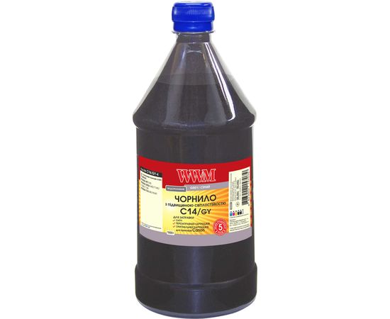 Купить Чернила WWM для Canon CLI-451GY/CLI-471GY 1000г Gray Водорастворимые (C14/GY-4) светостойкие по лучшей цене