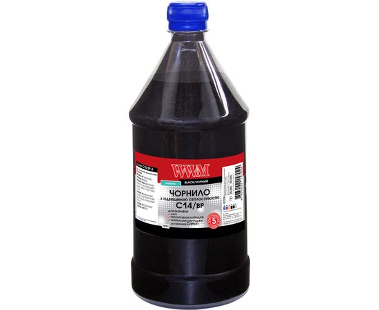 Купить Чернила WWM для Canon PGI-450/PGI-470 1000г Black Пигментные (C14/BP-4) светостойкие по лучшей цене