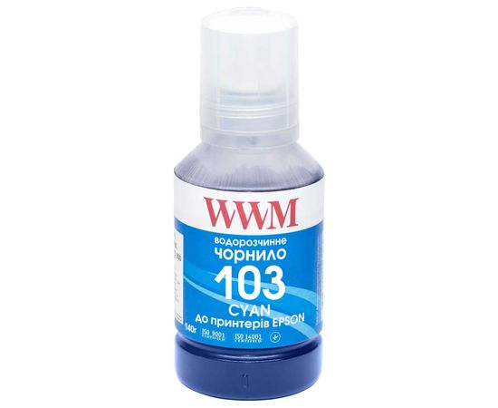 Купить Чернила WWM 103 для Epson L3100/3110/3150 140г Cyan (E103C) по лучшей цене