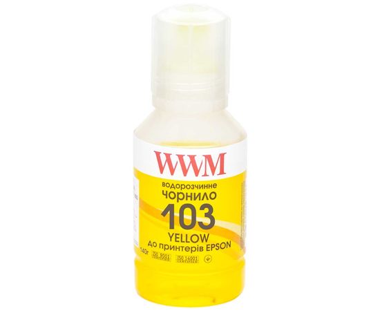 Купить Чернила WWM 103 для Epson L3100/3110/3150 140г Yellow (E103Y) по лучшей цене