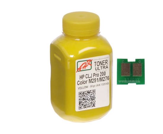 Купить Тонер+чип АНК для HP CLJ Pro 200/M251/M276n ( тонер АНК, чип АНК) бутль 60г Yellow (1505160) по лучшей цене