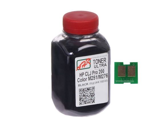 Купить Тонер+чип АНК для HP CLJ Pro 200/M251/M276n ( тонер АНК, чип АНК) бутль 50г Black (1505157) по лучшей цене