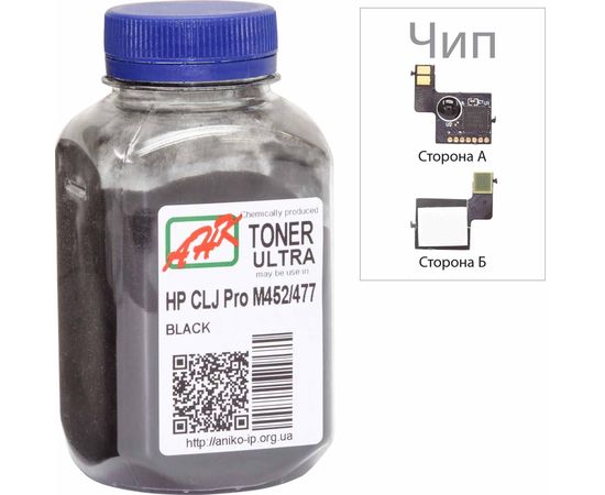 Купить Тонер+чип АНК для HP CLJ Pro M252/M277 ( тонер АНК, чип Apex) бутль 40г Black (3203134) по лучшей цене