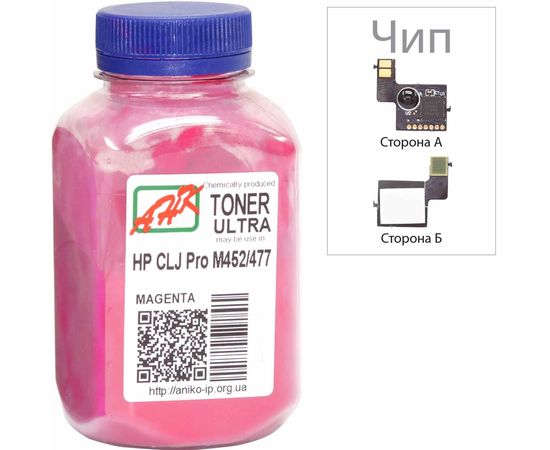 Купить Тонер+чип АНК для HP CLJ Pro M252/M277 ( тонер АНК, чип Apex) бутль 40г Magenta (3203132) по лучшей цене