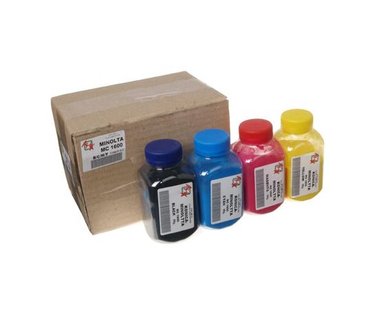 Купить Набор тонера АНК для Konica Minolta MC 1600 бутль 85г B/C/M/Y (1503190) по лучшей цене