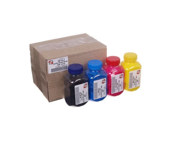 Купить Набор тонера АНК для HP CLJ CP1215/CP1515/CM1312 бутль B/C/M/Y (1503180) Black 55г, Color 40г по лучшей цене