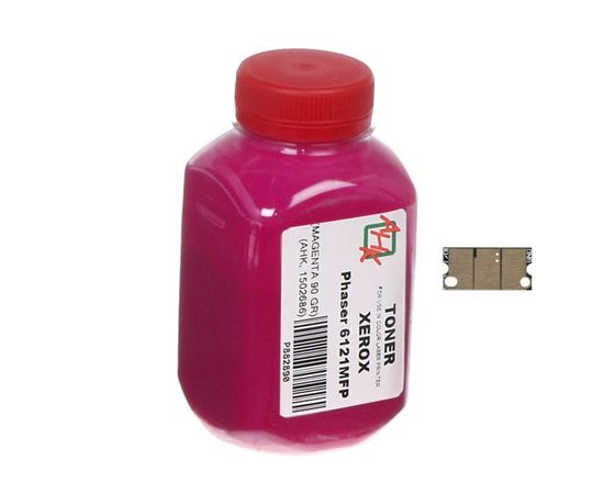 Купить Тонер+чип АНК для Xerox Phaser 6121MFP ( тонер АНК, чип АНК) бутль 90г Magenta (1502687) по лучшей цене