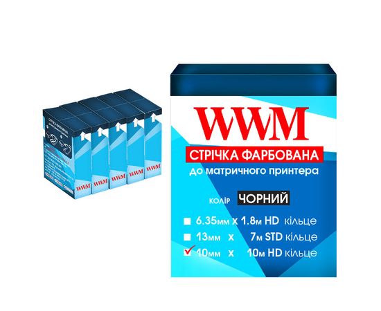 Купить Лента КОМПЛЕКТ 5шт WWM 10мм х 10м HD кольцо Black (R10.10H5) по лучшей цене