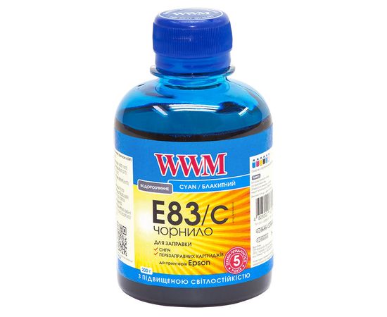 Купить Чернила WWM для Epson Stylus Photo T50/P50/PX660 200г Cyan Водорастворимые (E83/C) светостойкие по лучшей цене