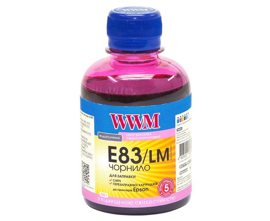 Купить Чернила WWM для Epson Stylus Photo T50/P50/PX660 200г Light Magenta Водорастворимые (E83/LM) светостойкие по лучшей цене