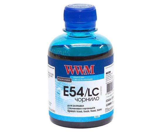 Купить Чернила WWM для Epson Stylus Pro 7600/9600 200г Light Cyan Водорастворимые (E54/LC) по лучшей цене