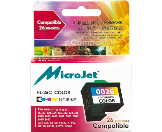 Купить Картридж MicroJet для Lexmark CJ Z13/23/33 аналог №26 ( 10N0026) Color (HL-26C) по лучшей цене