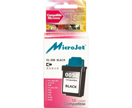 Купить Картридж MicroJet для Lexmark CJ Z12/Z22/Z32 аналог №50 ( 17G0050) Black (HL-50B) по лучшей цене