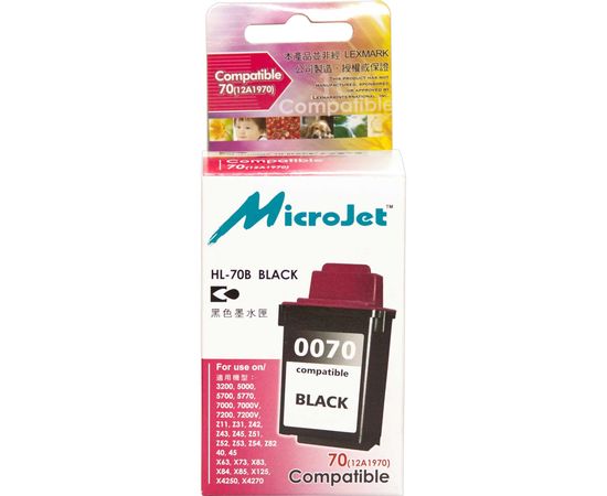 Купить Картридж MicroJet для Lexmark CJ Z11/3200/7000 аналог №70 ( 80D2957) Black (HL-70B) по лучшей цене