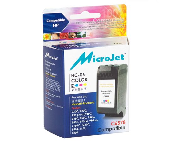 Купить Картридж MicroJet для HP DJ 720/890/1120 аналог HP №23 ( C1823D) Color (HC-C06) по лучшей цене