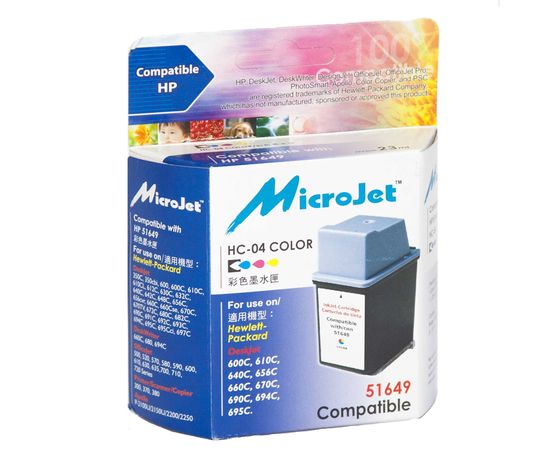 Купить Картридж MicroJet для HP DJ 600 series аналог HP №49 ( 51649AE) Color (HC-04) по лучшей цене
